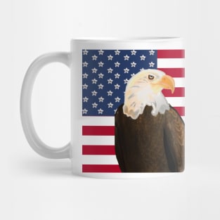 Eagle with American Flag Mug